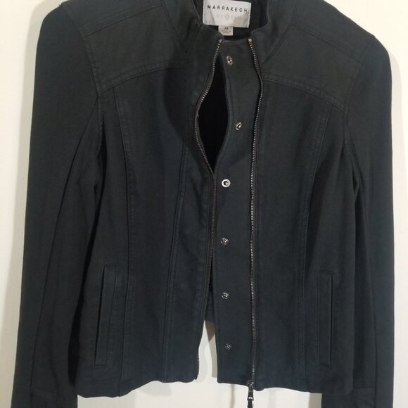 Anthropologie Marrakech Black Cropped Moto Jacket - Medium - Picture 4 of 10